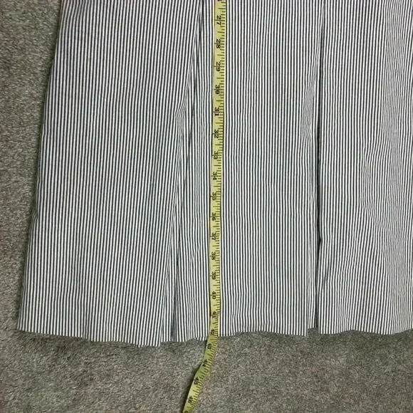 J Crew Womens Striped Round Neck Pleated Sleeveless Fit Flare Dress Size 14 Tall - Picture 4 of 10